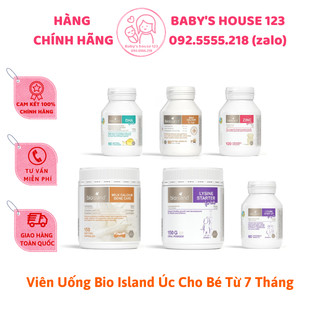 Bio island viên bổ sung canxi, dha, kẽm zinc, lysine bioisland úc cho bé