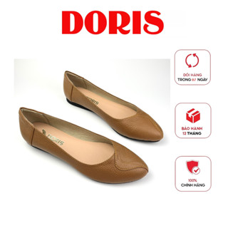 Giày búp bê đế bệt mũi nhọn da bò thật DORIS DR020 - BẢO HÀNH 12 THÁNG.