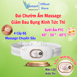 Máy Massage Làm Ấm Bụng Đai Đeo Giảm Đau Bụng Kinh Nguyệt, Làm Ấm Tử Cung Lưu Thông Khí Huyết Cho Phụ Nữ Đến Kì Dâu