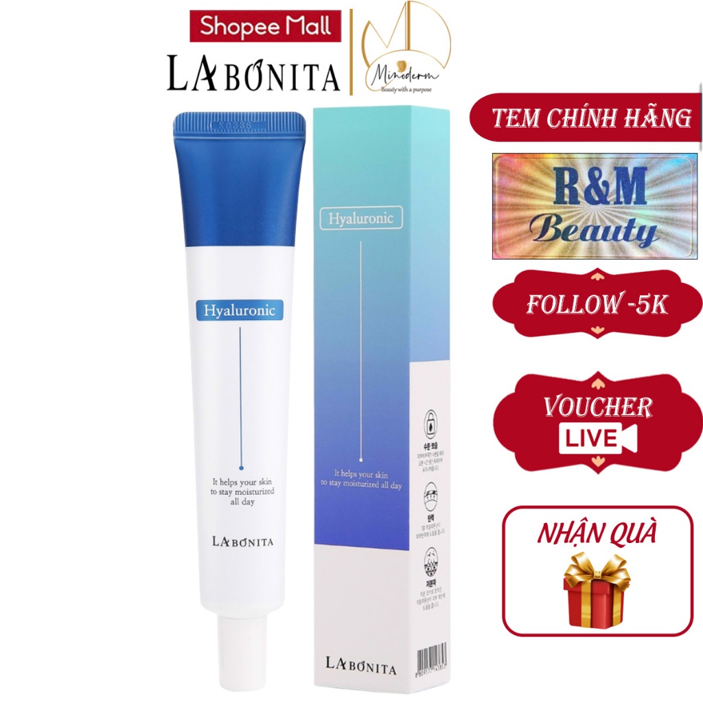 Kem dưỡng ẩm LABONITA vital hyaluronic acid HA cream làm sáng và tăng độ đàn hồi da 30ml và 50ml