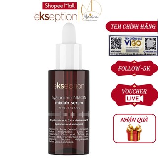 Serum Ekseption hyaluronic NIACIN mixlab serum dưỡng ẩm, phục hồi và làm sáng thâm mụn cao cấp 75ml
