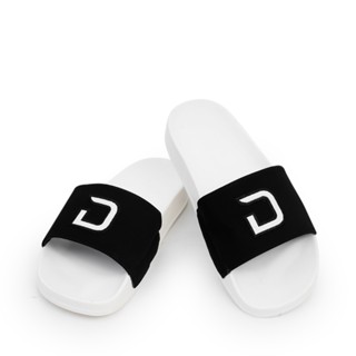  Dép Quai Ngang Unisex Nam Nữ Thời Trang DATINNO'S,Quai Da Lộn Đế Pu Êm Chân Đen,Trắng-DT14 