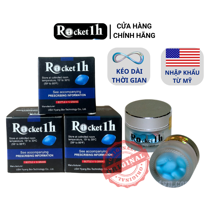 Rocket 1h - Hàng Mỹ - Tăng Cường Sinh Lý Cho Nam Kéo Dài Thời Gian Q.Hệ - Thể Hiện Bản Lĩnh Phái Mạnh - Durextoy