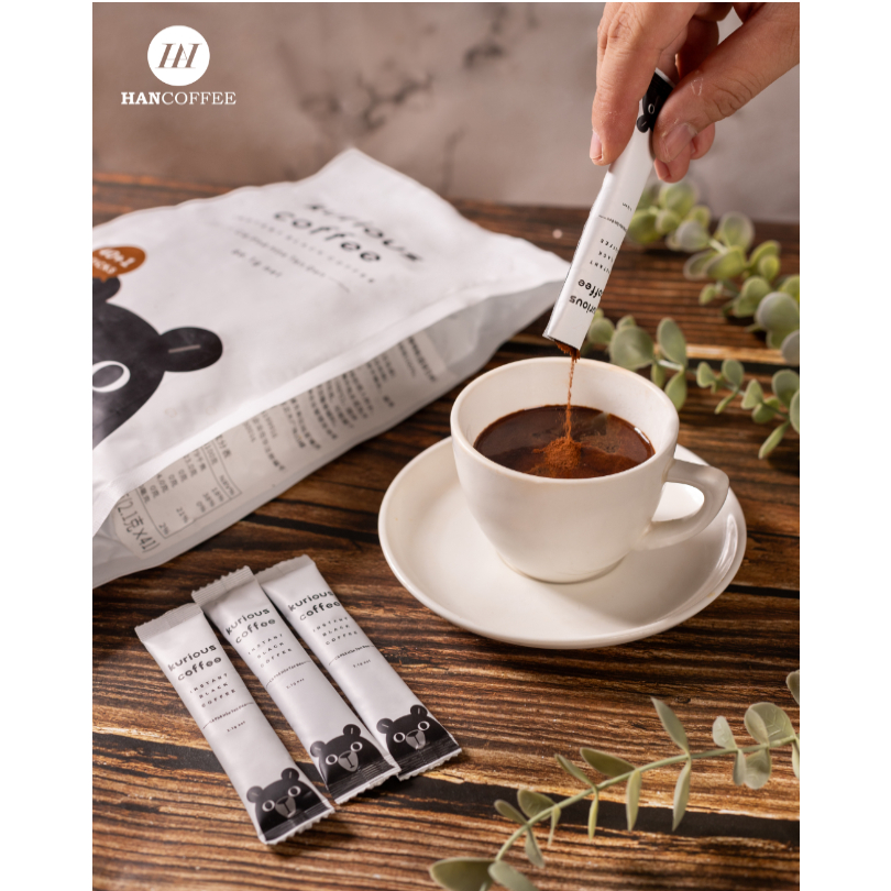 [ Sản phẩm ODM xuất khẩu] Cà phê hòa tan đen 1IN1 HANCOFFEE 40+1 Sticks x2,1g hỗ trợ giảm cân