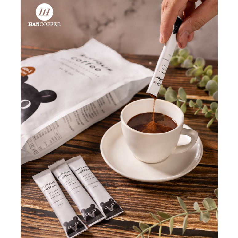 [ Sản phẩm ODM xuất khẩu] Cà phê hòa tan đen 1IN1 HANCOFFEE 40+1 Sticks x2,1g hỗ trợ giảm cân