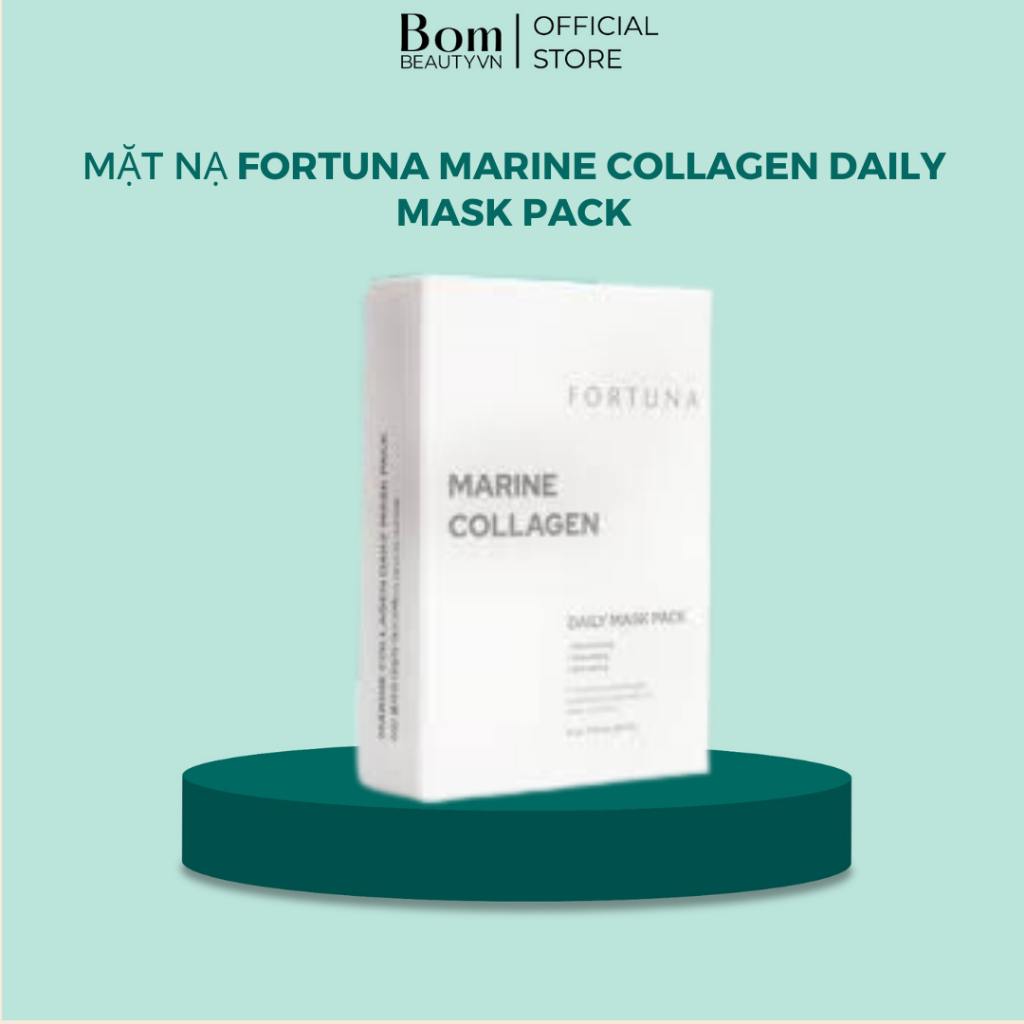 Mặt Nạ Cấp Ẩm Thuần Chay Fortuna Marine Collagen Daily Mask Pack