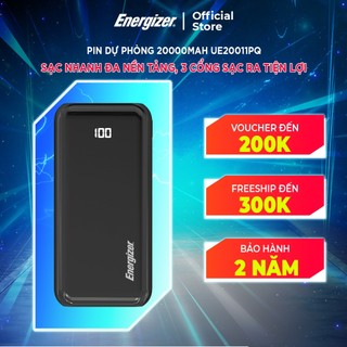 Sạc dự phòng Energizer UE20011PQ - Tích hợp sạc nhanh đa nền tảng, sạc nhanh 2 chiều cổng USB-C