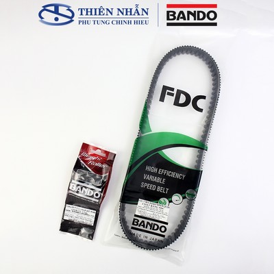 Combo Bi nồi Dây curoa BANDO FDC (2 mặt răng) xe SH 125 new (2020) - Tuỳ chọn thêm kẹp trượt BANDO