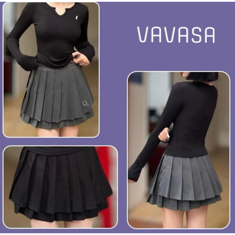Chân váy xếp li 2 tầng hottrend VAVASA