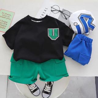 set quần áo chữ U 2 màu hàng QCCC by KID CLOTHING
