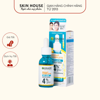 Tinh Chất Garnier Giảm Mụn Sáng Da Skin Naturals Bright Complete Anti-Acne Booster Serum 30ml