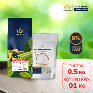 Combo pha trà sữa với bột kem béo wao