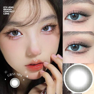 Kính áp tròng Gslens GRAY MINI màu xám trầm tự nhiên lens cận 6 tháng G.DIA 14.2mm có độ (0-6)