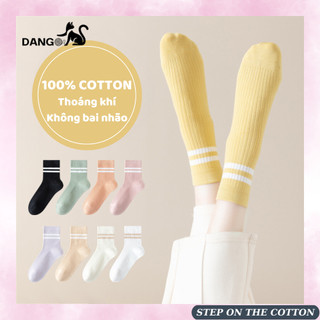 MỎNG MỊN MÙA HÈ |Tất vớ nữ Dango cổ trung sọc dọc phong cách nữ sinh siêu mềm siêu chuẩn màu