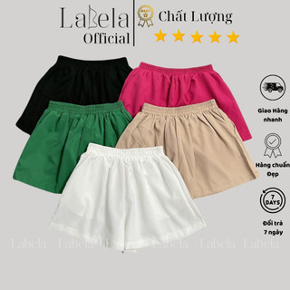 Quần short nữ kaki ổng rộng labela, quần đùi nữ mặc nhà nhiều màu chất liệu kaki, quần short nhiều mầu 167