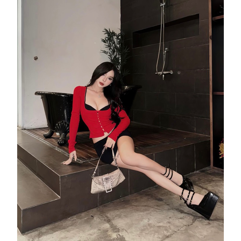 GIÀY CAO GÓT G27 MŨI NHỌN QCCC PLATFORM ĐẾ CAO 15CM