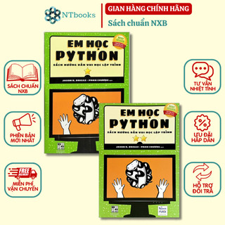 Combo 2 cuốn sách em học python tập 1 + tập 2 - hướng dẫn học lập trình