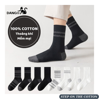 CHUYÊN DỤNG DI CHUYỂN NHIỀU | Tất vớ nam cao cấp phối màu đen xám cao cấp Dango 100% cotton