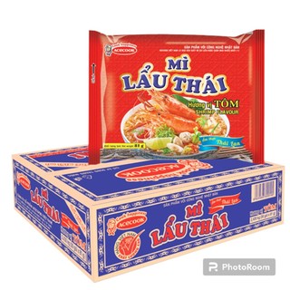 Thùng 30 gói mì lẩu thái hiệu acecook chuẩn vị lẩu thái lan 81gr * 30 gói