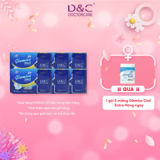 Combo 6 gói Băng vệ sinh thảo dược Glamiss Cool Extra ban đêm 33,5 cm