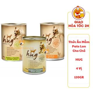 (CÓ QUÀ TẶNG) Thức Ăn Lon HUG Cho Chó - Nhiều Vị - 400GR