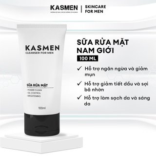 Sữa rửa mặt KASMEN ngăn ngừa bụi bẩn bã nhờn, sửa rửa mặt hiệu quả cho mọi loại da