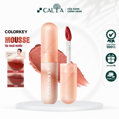 Son Colorkey Kem Lì Nhung Mịn, Lâu Trôi - Colorkey Mousse Lip Mud Matte 2g