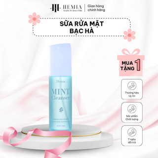 Sữa rửa mặt bạc hà Hemia làm sạch sâu dưỡng ẩm se khít lỗ chân lông ngăn ngừa mụn hiệu quả 120ml