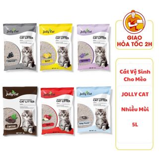 (CÓ QUÀ TẶNG) Cát Vệ Sinh Cho Mèo JOLLY CAT - Nhiều Mùi - 5L