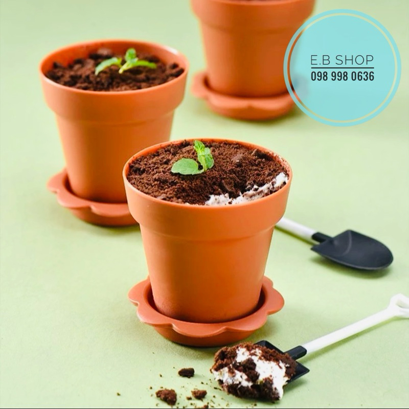 CỐC NHỰA CHẬU CÂY LÀM TIRAMISU 5 CHIẾC