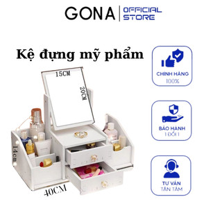 Kệ đựng mỹ phẩm - kệ đựng mỹ phẩm xoay 360 / kệ đựng mỹ phẩm nhựa - luxe032