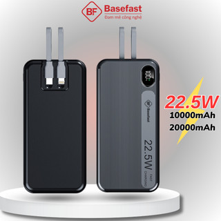 Sạc dự phòng 20000mAh sạc nhanh 22.5W tích hợp sẵn 2 cáp sạc LED hiển thị cho samsung smartphone