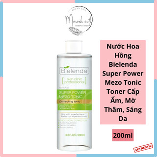 Nước hoa hồng bielenda super power mezo tonic xanh lá toner cấp ẩm cho da 200ml