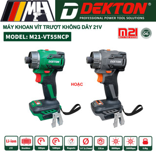 Máy vít trượt dùng pin 21v dekton m21-vt55ncp - motor brushless - lực siết 55nm - chân pin phổ thông