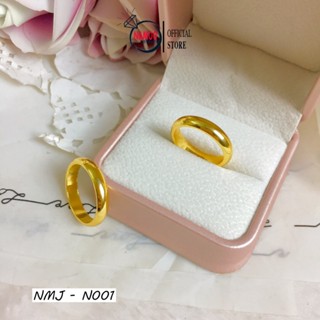  Nhẫn Trơn Nam Nữ Mạ Vàng N001 có khắc ký hiệu Namoo Jewelry 