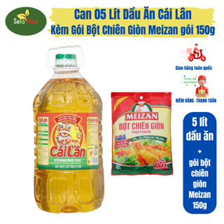 [Mua 1 Tặng 1] Can Dầu Ăn Cái Lân 5 Lít Tặng Gói Bột Chiên Giòn Meizan 150g