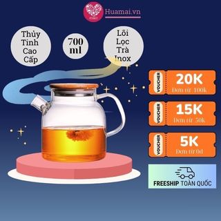 Bình pha trà thảo mộc thiên nhiên loại 700ml