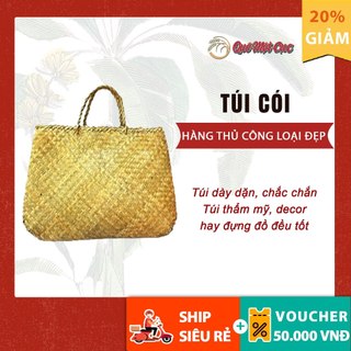 Túi cói  size lớn 22 x 42 cm Quê Một Cục