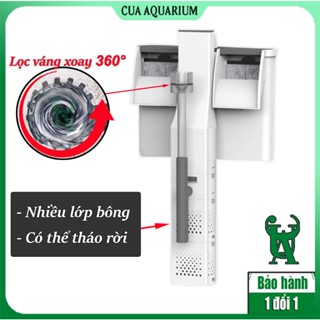 Lọc thác bể cá có váng xoay SUNSUN XBA 300/500 | Máy lọc treo hồ thuỷ sinh