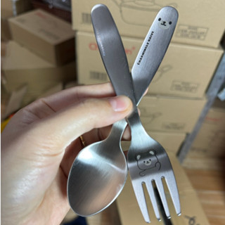 Bộ thìa dĩa cho bé inox 304 hình gấu GB05