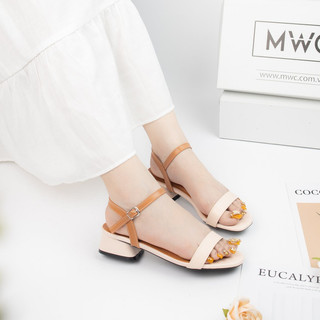 Giày MWC 3873 - Giày Sandal Cao Gót Đế Vuông Quai Ngang 3CM