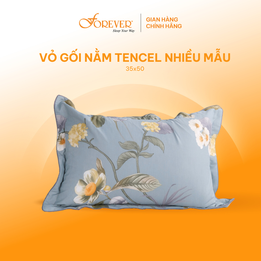 Vỏ gối nằm Tencel Forever Elegant 35x50 cao cấp kháng khuẩn mềm mịn mát