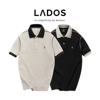 Áo thun polo ngắn tay phối viền LADOS-9167 chất Cá Sấu Pique cao cấp,phong cách Hàn Quốc trẻ trung