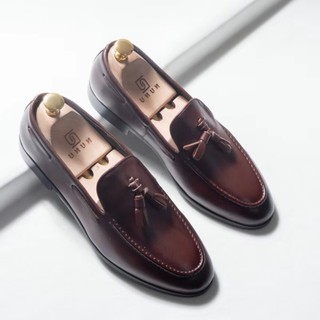Giày loafer nam - da bò , đế phíp cao cấp - họa tiết chuông - bảo hành 12 tháng - mã lf01-n