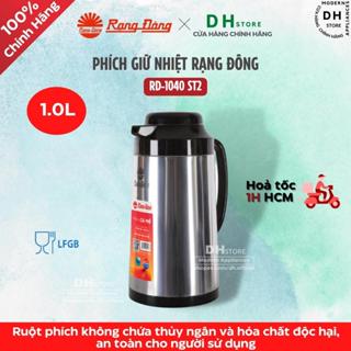 Bình thuỷ 1Lít, phích nước giữ nhiệt Rạng Đông INOX RD-1040 ST2 - Hàng chính hãng