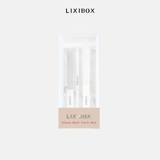 Bộ 3 Dụng Cụ Chăm Sóc Móng Thủy Tinh Trong Suốt Lixibox Glass Nail Care Set