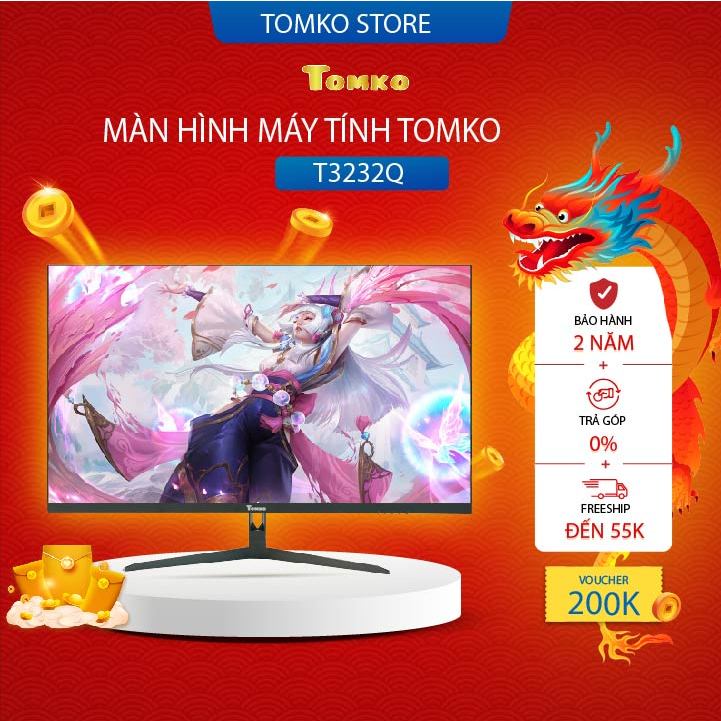 Màn hình máy tính 32 inch 2K Tomko T3232Q Tần số quét 75HZ Tấm nền IPS - Hàng chính hãng