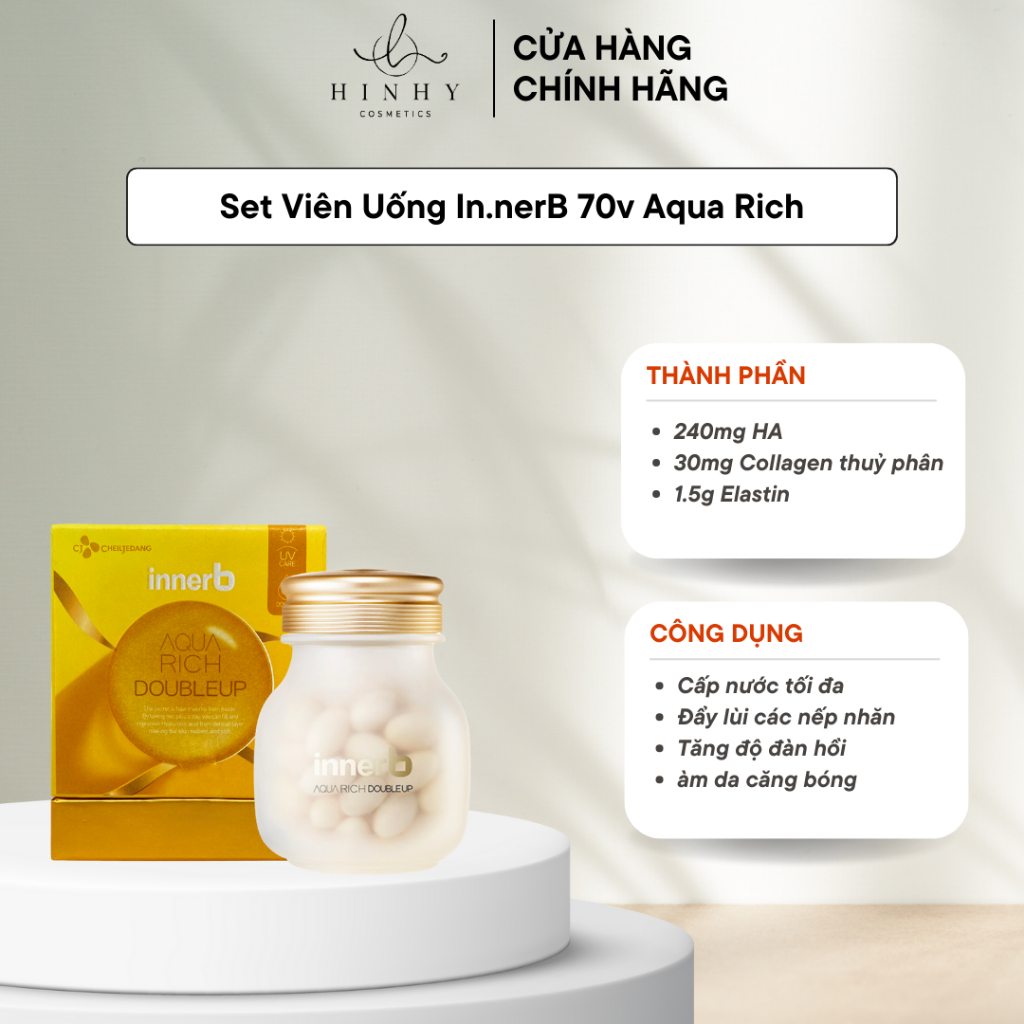 Viên Uống Cấp Nước Innerb Aqua Rich Doubleup 70 Viên