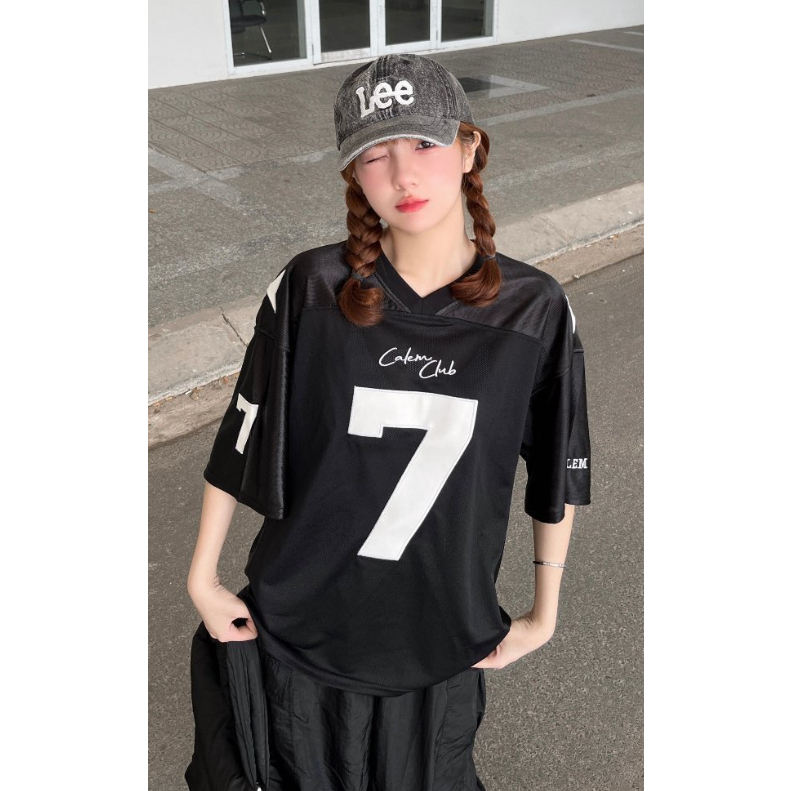 Áo thun bóng đá số 7 EMBROIDER SEVEN Jersey form unisex thể thao nam nữ siêu hot