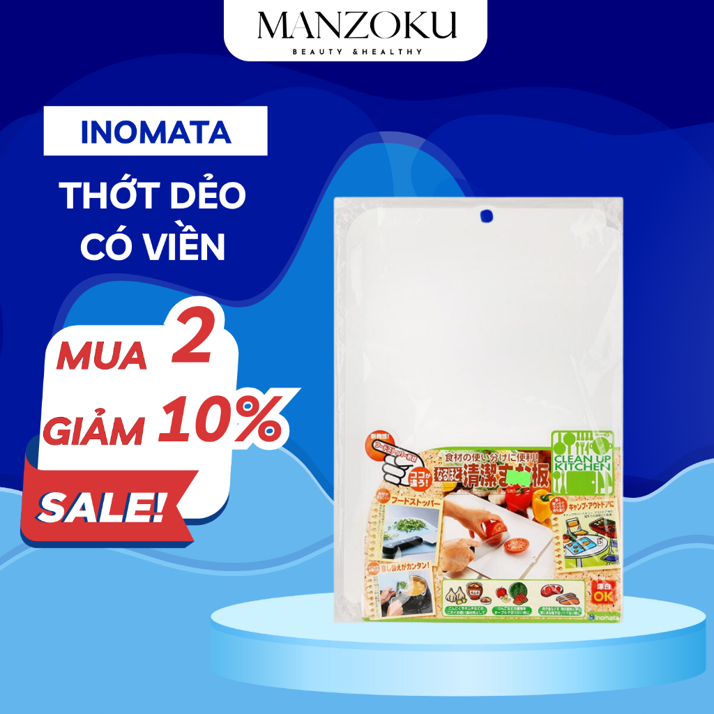Thớt dẻo Inomata có viền thái củ quả nội địa Nhật - Manzoku